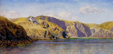 John Brett Painting - Coast Scene With Calm Sea landscape Brett John